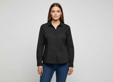 czarne bluzki z guzikami: Women's blouse, size M