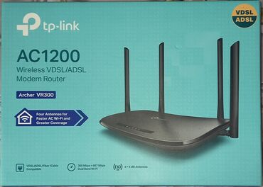 wireless: Tplink AC1200 Wireless VDSL/ADSL Modem Router Archer VR300 Bakı və