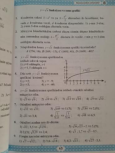Школьные учебники: Riyaziyyatdan Çalışmalar – 8-ci sinif üçün vəsait Müəllif: M. B — 2