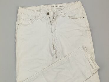 białe t shirty damskie z dekoltem v: Jeans, Promod, L (EU 40), condition - Very good
