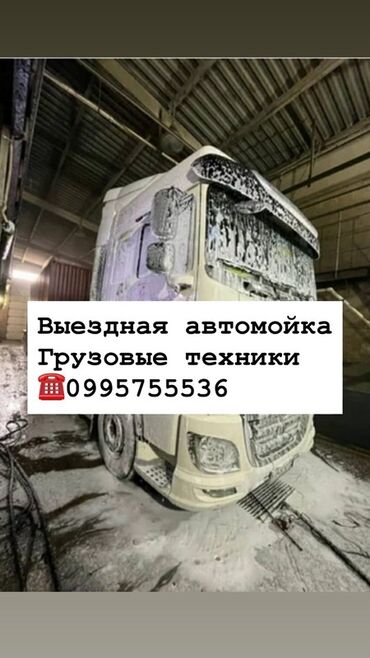 профессиональная химчистка салона авто: Предлагаются услуги выездной автомойки для различных видов грузовой