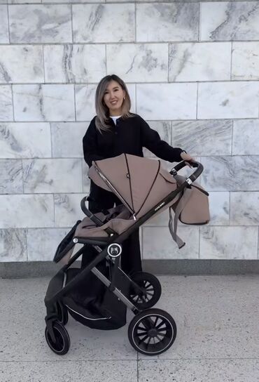 коляска baby stroller: Коляска, цвет - Коричневый, Б/у