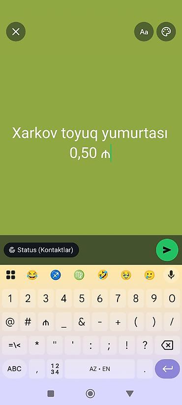 ev gülleri ve adlari: Xarkov toyuq yumurtası – 0,50 ₼/ədəd - Xarkov cinsindən təbii toyuq — 1