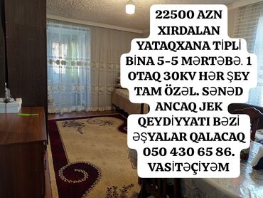 5 mkr satilan evler: Xırdalan, 1 otaqlı, Köhnə tikili, 30 kv. m