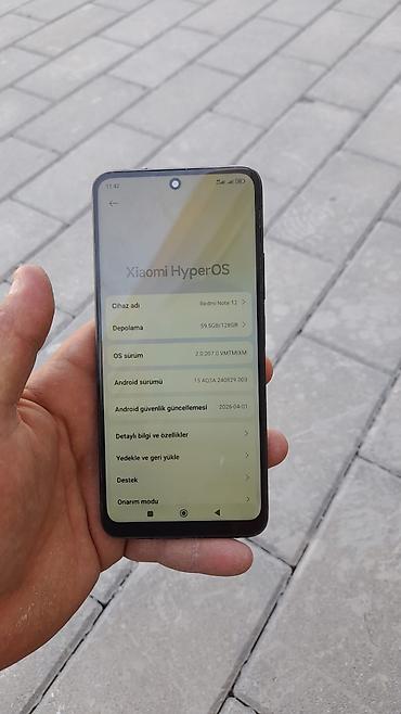 ventilyator su ile: Redmi 12, 128 GB, rəng - Mavi, Barmaq izi — 5