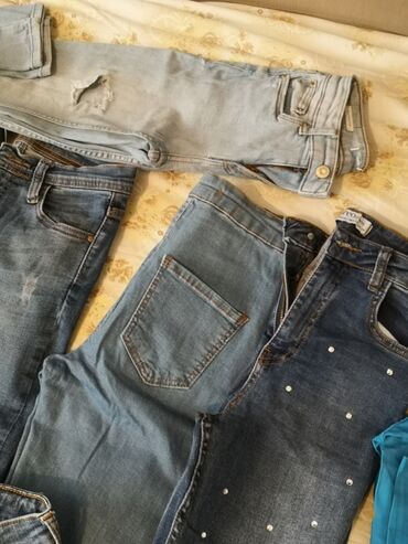 Pantalone: M, Visok struk, Ravne nogavice — 18