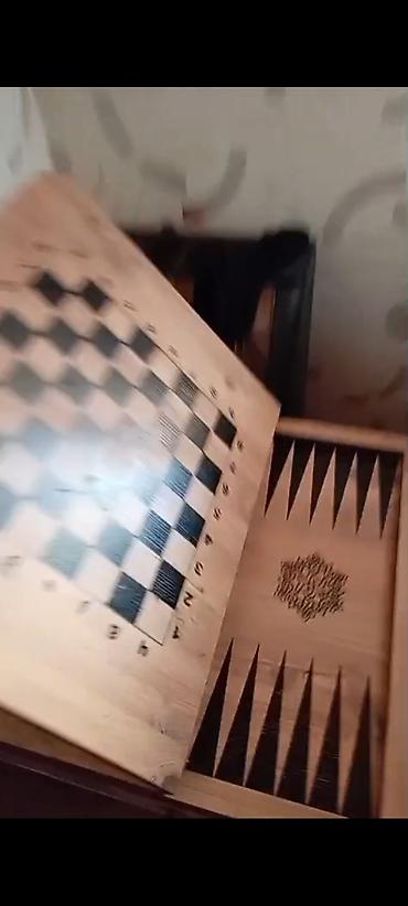 nerd taxta oyunu: Ağacdan hazırlanmış çoxfunksiyalı oyun masası. - Üst hissə qatlanan — 1