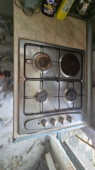elektrik plite: Quraşdırılan qaz-elektrik kombi plitə - 60 sm-lik paslanmayan polad — 2