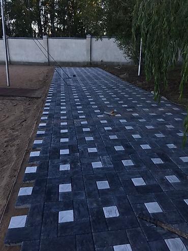 Тротуарная плитка: Под мрамор брусчатка под мрамор Бишкек изготливается из белого цемента — 9