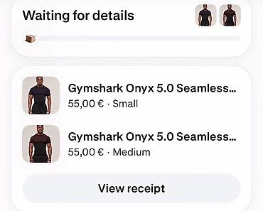 pull and: Футболка Gymshark Onyx 5.0 Seamless Состояние - идеальное, ни разу не — 2