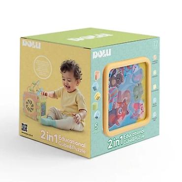 sonic komplet: Didaktička kocka za bebe 2u1 – edukativna igračka za razvoj motorike i — 1