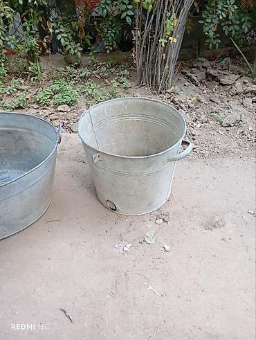 islenmis bak: Sinklər və vedrə – sinklənmiş metal dəst - Material: qalvanizə — 2