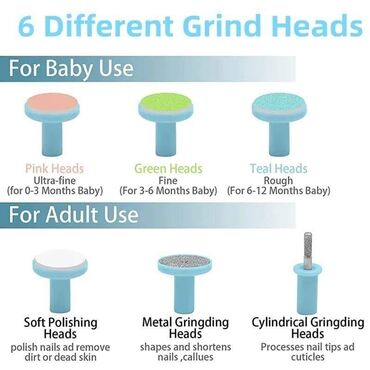 Ostale dečije stvari: Cena1400 dinara Komplet za negu bebe - Električna turpija za nokte za — 12