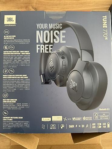 Audio: JBL Tune 770NC simsiz qulaqlıq Xüsusiyyətlər: - Adaptiv səsboğma — 5