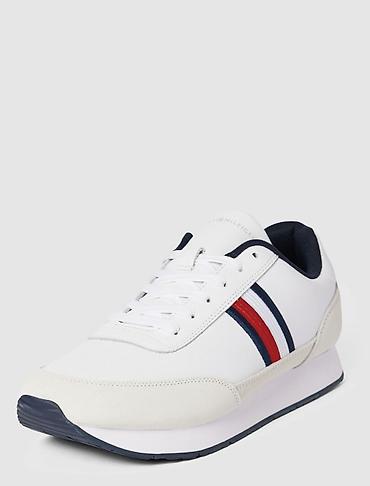 brend ayaqqabılar: Tommy Hilfiger kişi krossovkaları – retro qaçış tərzində klassik ağ — 6
