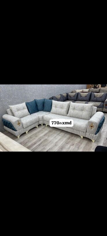 Divanlar: Künc divan, Açılmayan, Bazasız, Vеlur parça — 4