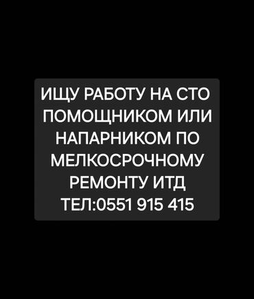 помощник в сто: Ищу работу на сто,возраст 23 года