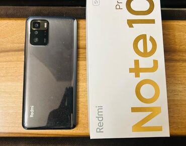 Redmi: Redmi, Redmi Note 10 Pro, Б/у, 128 ГБ, цвет - Черный, 2 SIM