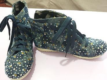 dunk low: Новые джинсовые кеды со стразами. На 38 размер ( — 6