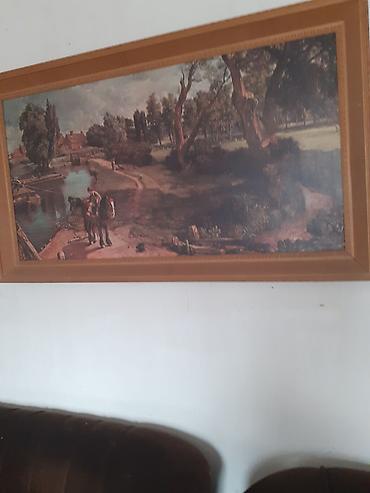 mahovina za orhideje: Uokvirena reprodukcija klasične pejzažne slike. - Motiv: seoski — 1
