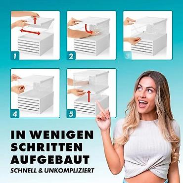 Kutije za odlaganje: Preklopivi organizator za obuću – modularne kutije - Kompaktne — 3