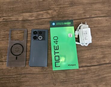 Infinix Note 40, 256 GB, rəng - Boz, Simsiz şarj