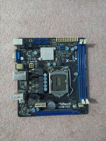 Материнские платы: Материнская плата, Б/у, ASRock, LGA1155, Micro-ATX, Для ПК