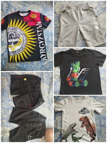 футболки и шорты: Пакет вещей на мальчика шорты 3 шт на 7-9 лет футболка 3 шт носить