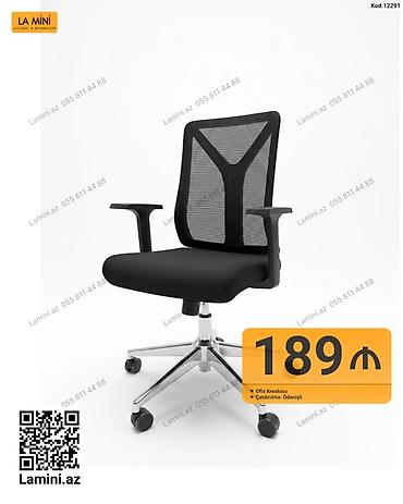 Ofis mebeli: Məhsul: Ofis kreslosu (Kod: 12291) - Rahat oturacaq və nəfəsalan mesh — 1