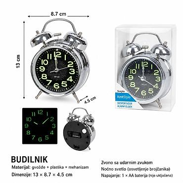 KMT Noćni svetlosni alarm sat 2.5 inča (Kmt Style) Klasični dvostruki