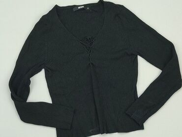 czarne bluzki w groszki: Sweter, M, stan - Bardzo dobry