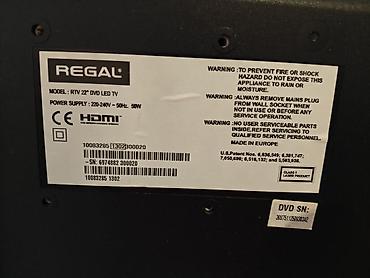 video light: Regal LED televizor Xüsusiyyətlər: - Təxmini ölçü: 24–26 düym — 7