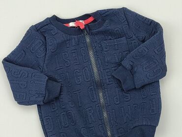 niebieski sweterek rozpinany: Sweatshirt, 9-12 months, condition - Very good