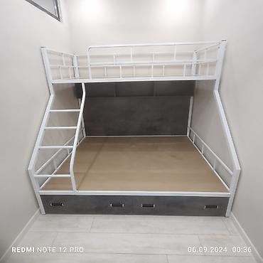 Двухъярусные кровати: Стил Лофт. Мебел на заказ. Двухъярусная кровать. Размер внизу:Ширина — 15