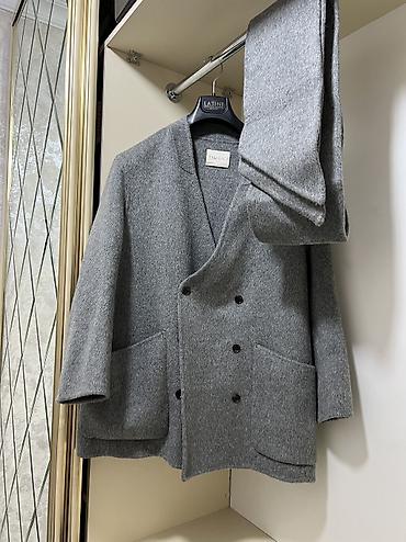 deri geyim: Palto, Yargıcı, L, XL, rəng - Boz — 2