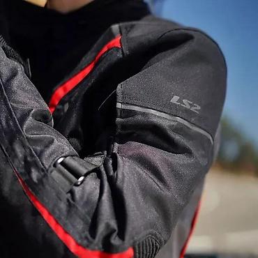 Ostale jakne: LS2 muška moto jakna – tekstilna, crno-crvena - Sportski kroj sa — 4