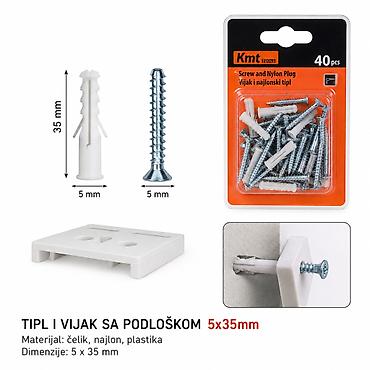 KMT Spoljni šestougaoni samourezujući šraf tipl 9368200 Set tiplova i