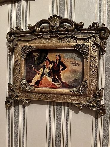 prostina desti: Klassik üslubda çərçivəli dekorativ tablo dəsti - Dörd ədəd asılqan — 2