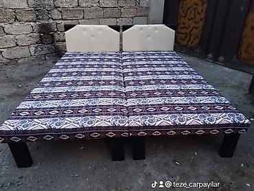 gencede mebel: 1 nəfərlik çarpayılar 60manat. 2 nəfərlik taxt 110manat — 5