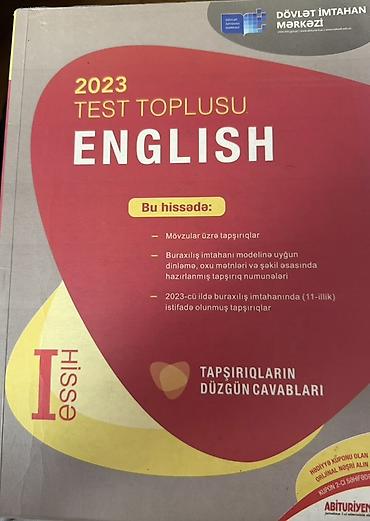 Testlər: Kitablar yeni və ya çox az işlənmiş vəziyyətdədir. Test topluları 3 — 5