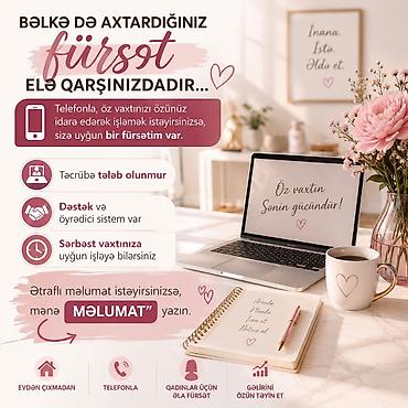 bag evinde is: Telefonla, vaxtınızı özünüz idarə edərək işləmək fürsəti - Təcrübə — 1