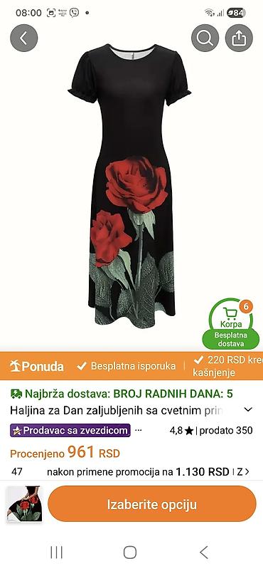 statement ogrlice: Ženska duga haljina sa upečatljivim printom u plavo-belim tonovima — 3