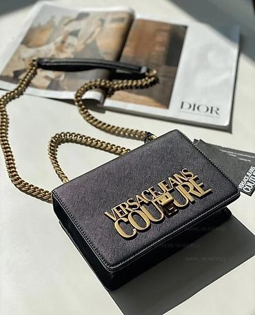 qara çantalar: Çiyin çantası, Versace, İşlənmiş — 1