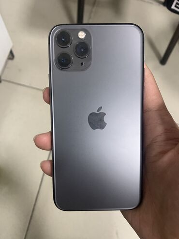 Apple iPhone: IPhone 11 Pro, Б/у, 64 ГБ, Black Titanium, Кабель, 100 %