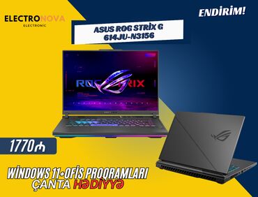 Masaüstü kompüterlər və iş stansiyaları: Yeni ASUS ROG, 15.6 ", Intel Core i5, 512 GB, Ödənişli çatdırılma, Rayonlara çatdırılma