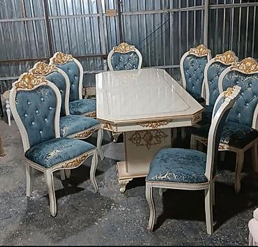 kamot termo: Qonaq otağı üçün, Yeni, Açılan, Dördbucaq masa, 6 stul — 2