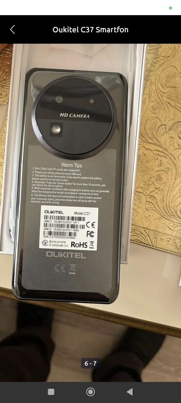 gps avto: Oukitel C37 smartfon - Ekran: 6.6 düym FHD+ - Platforma: Android 13