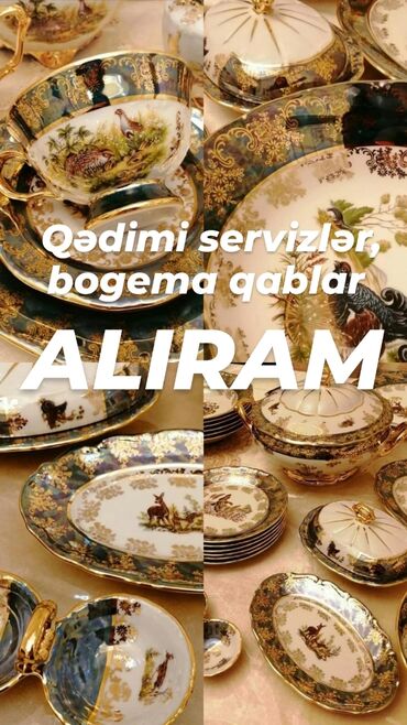 qedim qablar: Qədimi servizlər, bogema qablar satan yazsın. ALIRAM