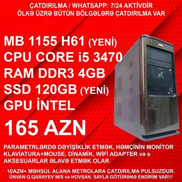 Videokartlar: ⭐TƏK KEYS – 165 AZN ⭐19” Yeni Monitorla dəst – 265 AZN