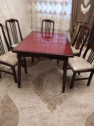 metbex kunc divanları: Qonaq otağı üçün, Yeni, Açılmayan, Dördbucaq masa, 6 stul